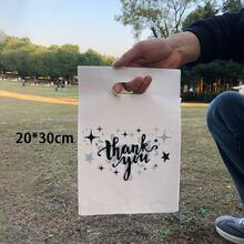 100pcs/50pcs/20pcs Bolsas de plástico negras reutilizables - Perfectas para regalos de agradecimiento, Navidad, fiestas, tiendas y boutiques - 100 blancos - Ver 7