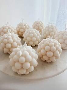 Textured Bubble Scented Candle Set, Home Decor Aromatic Candles, Candle Holder, Soy Wax Candles, Room Decoration, Holiday Decoration - Bubble Candles - View 5