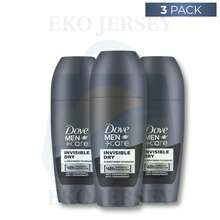 Dove Men+Care Invisible Dry Roll On Deodorant 48h Odor Protection 1.69oz / 50ml Pack Of 3 - Multi Scents - View 1