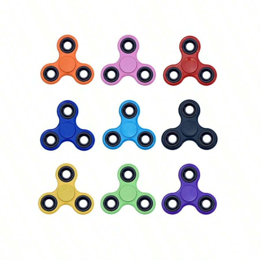 1pc Large 7.5cm Multi-Color Plastic 3-Blade EDC Finger Toy, Stress Relief Finger Spinner