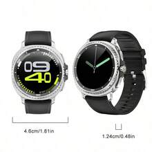 Microwear Watch 8 经典多功能智能手表，男女通用，支持健身、运动、跑步，可通过蓝牙连接手机，进行语音通话，具备活动追踪、通知提醒、心率监测、睡眠追踪、闹钟、计步器等功能，配备高清触摸屏数字腕表。 - 白色 - 查看 2