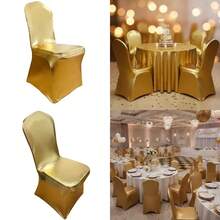Funda elástica para Silla, decoración para Bodas, Banquetes y Fiestas Color Dorado Brillante - Oro brillante - Ver 1