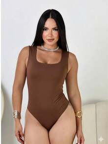 BODY TANK TOP WOMEN'S FASHION - Óxido marrón - Ver 3