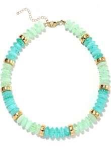 Dây chuyền hạt nhựa phong cách Bohemian dành cho nữ, dây chuyền hạt có thể điều chỉnh, thích hợp cho lướt sóng và đi biển, trang sức hạt acrylic mạ vàng thủ công, quà tặng cho phái nữ. - Phong cách 1 đầy màu sắc - Xem 8