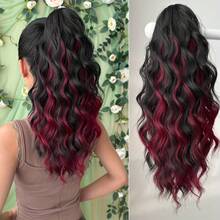 Claw-Shaped Ponytail Wig Accessory, Brown Gradient Wig, Gray Gradient Wig, Multi-Color Wig. 18inch Wave Pattern Heat-Resistant Fiber Synthetic Ponytail Wig, Suitable Women's, Halloween Parties, And Daily Use - Kiểu 1 - Xem 3