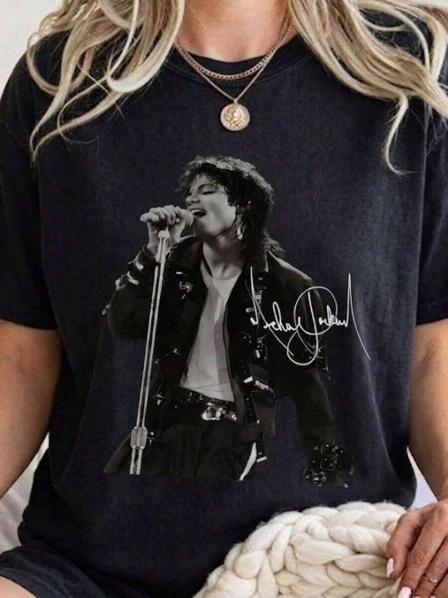 Men T-Shirts - 黑色 - 查看 1