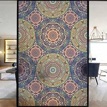 Vinilos para Cristales Opaco No Adhesivo Película Privacidad De Ventana Boho D Laminas Decorativo Translúcido para Ventanas Retirable para Baño Sala De Estar Cocina Oficina - 5 - Ver 1