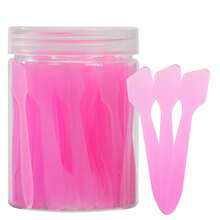 50pcs/100pcs Makeup Spatulas, Multipurpose Mini Scraper For Mixing Creams, Skincare Products Or Gua Sha Tools - Pink - View 2