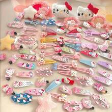 Bộ 30/50 phụ kiện và kẹp tóc Hello Kitty màu hồng của Sanrio, quà tặng Ngày Valentine cho bé gái, phụ kiện tóc hoạt hình Hello Kitty kiểu Nhật Bản, kẹp tóc bên hông, phụ kiện tóc cho Giáng sinh, tiệc cưới, nơ và họa tiết hoạt hình Hello Kitty. - phụ kiện tóc - Xem 3