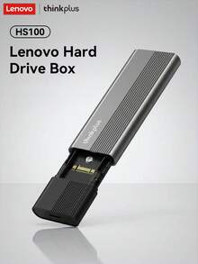Lenovo M.2 SSD 外接盒，10Gbps 高速傳輸，鋁合金免工具安裝，快速拆卸固定，支援 2230/2242/2260/2280 尺寸，USB-C 轉 C+A 傳輸線，相容多種裝置 - 灰色 - 查看 1