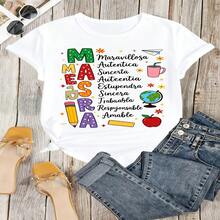 Teacher Appreciation Graphic T-Shirt Heartfelt 100% Cotton Oversized Soft Breathable Casual Crewneck Short Sleeve Top Best Teacher Educator Gift Cute Teachers Educators School Staff Gift Givers - 白色 - 查看 12