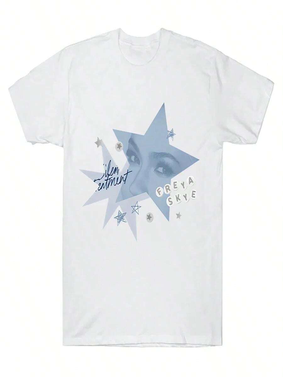 2026 New Silent Treatment Tee Freya Skye Singer Graphic Y2k T Shirt Men Women Casual Cotton Fashion Street Hip Hop Clothes Tee - trắng - Xem 1
