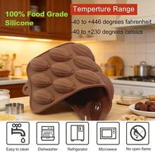 1/2/3pcs Mini Cocoa Bean Shaped Silicone Chocolate Mold, Small Olive Shaped Candy, Jelly, Pudding, Dessert, Mousse, Cake Decorating Baking Tool - View 7