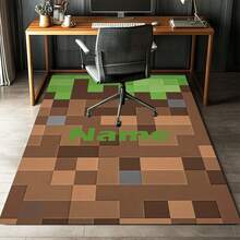 Custom Name/Text Area Rug Personalized Modern Geometric Blocks Door Mats Outdoor Carpet Comfortable Home Decor Mat Suitable Living Room Bedroom Study Room Entrance Game Room Offices Kitchen Laundry Room Daily Halloween Thanksgiving Christmas Gifts - Multicolor - View 3