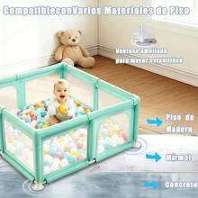 Baby Playpen 1.2x1.2 M Green Reinforced Structure - default - 查看 6
