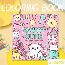 GDTME Un libro para colorear dulce y lindo, con patrones adorables, un diseño sencillo pero interesante, es una opción ideal para aliviar el estrés y disfrutar de un momento cómodo para colorear. Es muy adecuado como regalo para el Día de San Valentín, el Día de la Mujer, Pascua, útiles escolares o de oficina. - Multicolor - Ver 2