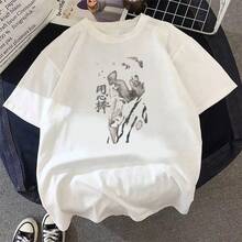 Unisex T-Shirt Featuring Sanjuros, Yojimbos, Toshiros, And Mifune With An Anime Cartoon Print. Casual Summer T-Shirt With A Crew Neck. - 白色 - 查看 1