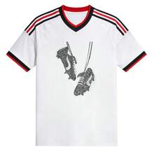 Camiseta de fútbol Estampa de Botines de Fútbol Colgando - Multicolor - Ver 1