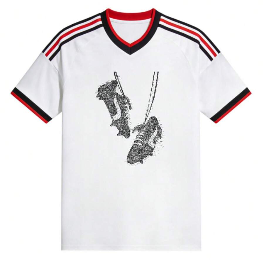 Camiseta de fútbol Estampa de Botines de Fútbol Colgando - Multicolor - Ver 1