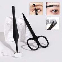 MONKIDS 6/10pcs Eyebrow Grooming Kit, Includes Eyebrow Scissors, Tweezers, Eyebrow Razor, Steel Comb, Scissors, Stainless Steel Eyebrow Trimmer, Micro-Distance Anti-Scratch Design, Makeup Tool Set Suitable For Beginners - Multicolor - View 9