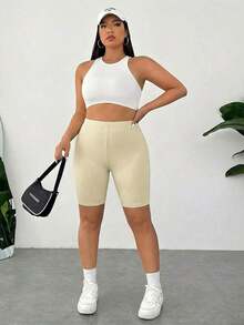 Plus Size Sweatpants - Khaki 2 - View 6