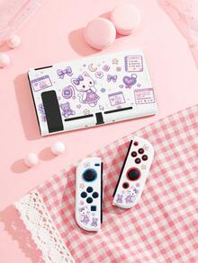 1 Set Y2K Pixel Art Cute Cat Graphic Compatible With Switch2 (2025)/Switch NS/Switch OLED Game Console Accessories, Including Protective Case/Storage Bag, TPU Soft Shell, Stylish & Practical, Portable Stand, Shockproof, Scratch-Resistant, Anti-Fouling, Fashionable Romantic Gift - View 11