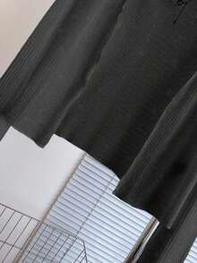 Chaqueta delgada de estilo minimalista casual y para ir al trabajo, para primavera/verano, para mujer - Negro - Ver 5