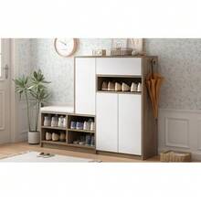 Storage Cabinets - White + Particle Board - View 1