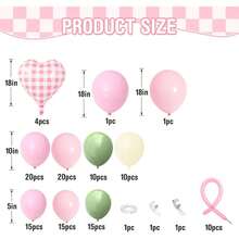134pcs Silly Goose Balloon Arch Set, Includes Checkered Heart-Shaped Foil Balloons And Latex Balloons In Various Colors. Perfect For Birthday Parties, Gender Reveal Parties, Baby Showers, And Retro Goose-Themed Party Decorations. - View 3