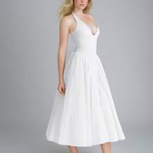 Elegant Women's Party Dress, New Spring Collection, V-Neck With Halter Straps, Sensual Style - 白色 - 查看 4