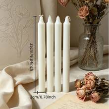 2PCS/4PCS,Light Luxury European Style Long Candles, Scented Candles, Smokeless Soy Wax Candles, Suitable For Creating An Atmosphere, Candlelight Dinners, Meditation And Lighting, Great Gift Choice, Long Candles, 25 Cm (9.84 Inches) In Length, Suitable For Dining Rooms, Living Rooms, And Central Decoration - Smooth Long Rod - View 13