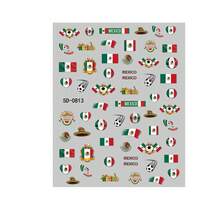 Cross-Border 2026 World Cup Nail Art Stickers Embossed New Model USA-Canada-Mexico Football Match Embossed 3D Nail Stickers - 加拿大 5D-0814(1張) - 查看 11