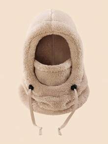 1pc Kids Balaclava Plush Hat - Adjustable Drawstring, Warm & Windproof For Winter, Suitable For Skiing, School, Snow Play - Earmuff and Neck Warmer Cap for Boys - View 27
