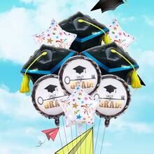 5/9Pcs Congrats Grad Doctor Cap Foil Balloons Set Graduation Party Decorations Finish School Party Decorate - Multicolor - View 4