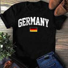 1 Germany T-Shirt, Germany T-Shirt, Deutschland, For Germany Fans, Friend Of Germany, German Gifts, German Flag, Holidays In Germany, 180g, 100% Cotton. - 黑色 - 查看 8