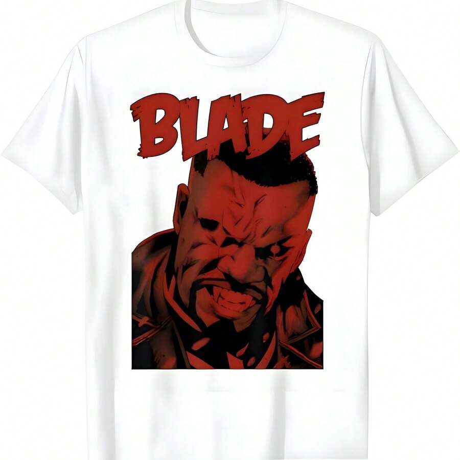 Marvels Blade Red Retrato Camiseta - Blanco - Ver 1