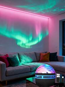 Luz nocturna de proyección de galaxia: alimentada por USB, fuente de luz LED, rotación automática, adecuada para dormitorio, sala de juegos, sala de cine en casa, decoración de techo, decoración interior y talla grande escenarios - luz policromática - Ver 5