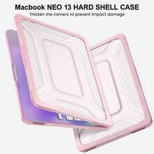 2026 New Neo Case Compatible With Macbook A3404 A18 Pro 14.2 Inch M1 M2 M3 M4 M5 Air 13 Inch 2025 Model, Color Matched With Official Colors, Triple Protection Anti-Scratch Easy Installation Protective Shell, Super Protective Anti-Collision Case With Metal Stand - View 4