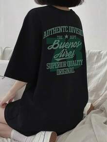 New 2026 Women's T-Shirts, Couple T-Shirts Buy It Now: Urban Fashion, Black T-Shirt, Casual Style, Original Clothing, Authentic Design, Oversized T-Shirt, , For Everyday Wear, Available In Various Sizes, Perfect For Young People, Clothing Category, Best Quality. - 黑色 - 查看 1
