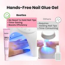 Beetles 20g&10ml Gel Nail Glue & Remover Kit, No Wipe Hands-Free Nail Glue For Tipex Soft Gel Nail Tips & Clear Press On Nails, 10ml Nail Remover With Nail Tools, Gentle Formula, Gift For Women - 20g&10ml Gel Nail Glue & Remover Kit - 查看 5