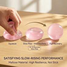 Coconut Oil Squishy - 2026 New Coconut Oil Stress Ball, Improving Focus, Or Easing Tension During Study, Work, Or Relaxation (Pink) - 1 - 查看 6