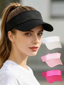 1 pieza Gorra de protección solar transpirable para ciclismo al aire libre, senderismo, múltiples colores disponibles para el verano - Visera satinada - Ver 6