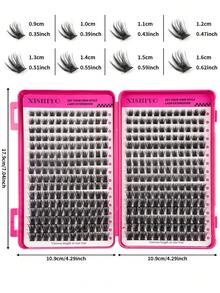 384/300 cặp mi giả D-Curl thân rộng 9-16mm, tự nhiên và dày, có thể tái sử dụng, phù hợp cho sinh hoạt hàng ngày, đám cưới, hẹn hò, tiệc tùng, lễ hội âm nhạc, mùa xuân, du lịch. - D - Xem 4