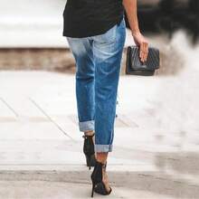 Jeans ajustados rasgados para mujer - Color de la imagen - Ver 5