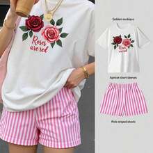 Women's T-Shirt With Minimalist Bear Design And Text - 白色 - 查看 1
