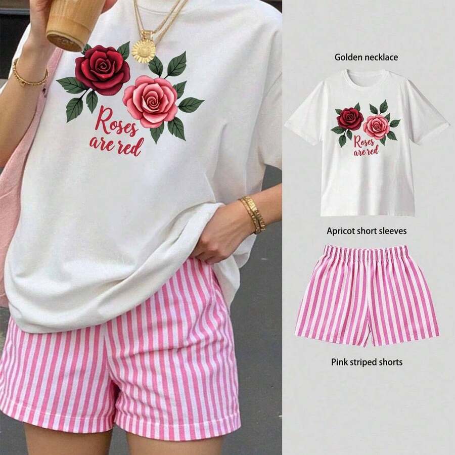 Women's T-Shirt With Minimalist Bear Design And Text - 白色 - 查看 1
