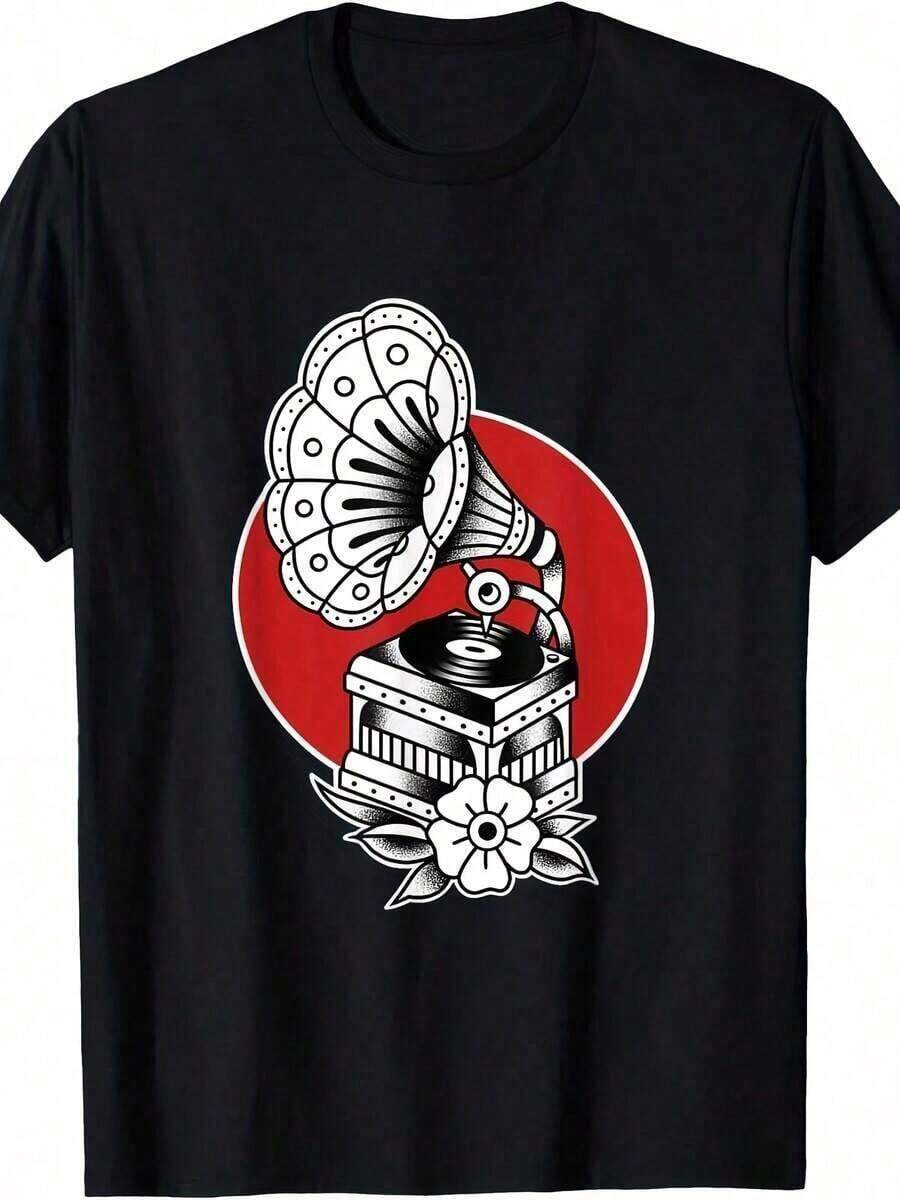 2026 Oversized Men's T-ShirtsVintage Ghost And Skeleton By Fire Camping Gothic Halloween T-Shirt,Suitable As A Christmas Gift For Autumn And Winter TT3B Men's T-Shirt - 灰色 - 查看 1