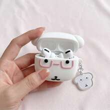 1个眼镜狗造型蓝牙耳机保护套，适用于 Pro/Pro2/Pro3/AirPods4 - 白色 - 查看 5