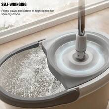 Spin Mop And Bucket With Wringer Set Home, 360 Spinning Mop Bucket Floor Cleaning With 1 Microfiber Mop Refills, 50 Extended Handle Floor Cleaning Home, Green - Màu xanh lá - Xem 3