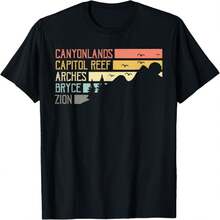 Vintage Moab Souvenir Big 5 Utah Mighty Five National Park T-Shirt - màu đen - Xem 1